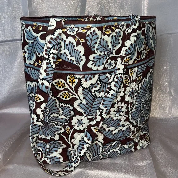 Vera Bradley Retired Slate Blooms Tote Bag - Picture 2 of 6